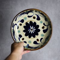 7寸鉢1 菊花紋 やちむん 陶器 エドメ陶房:7201026