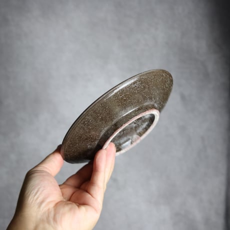 5寸皿3 呉須 緑釉 点打 やちむん 陶器 漂窯:7010004