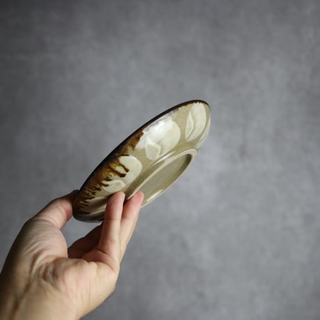 5寸皿1 青三彩紋 やちむん 陶器 エドメ陶房:7201013
