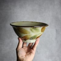 6寸マカイ1 三彩 双葉紋 やちむん 陶器 北窯 松田共司工房:7004067