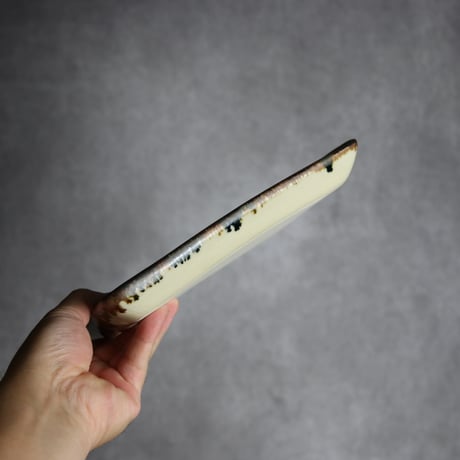 角皿1 青ドット紋 やちむん 陶器 エドメ陶房:7201007