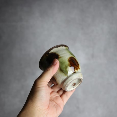 湯呑1 三彩 点打 やちむん 陶器 榮一工房:7013078
