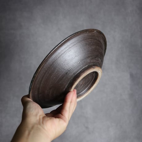 7寸皿1 呉須釉 唐草 やちむん 陶器 榮一工房:7013020