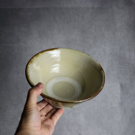 6寸マカイ1 三彩 双葉紋 やちむん 陶器 北窯 松田共司工房:7004067
