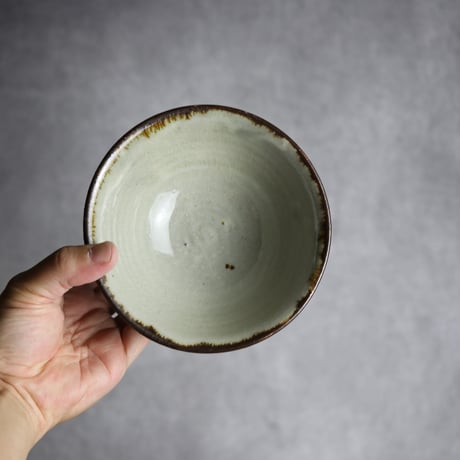 4.5寸マカイ1 三彩 菊花双葉 やちむん 陶器 漂窯:7010025