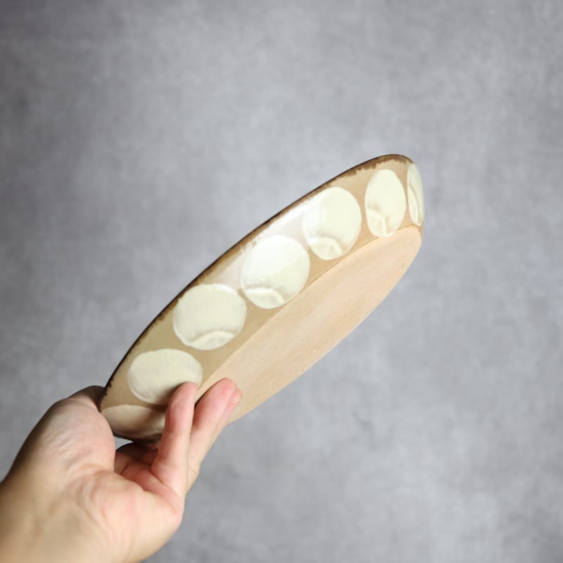 オーバル皿1 三彩丸紋 やちむん 陶器 エドメ陶房:7201002 | MADE IN OKI