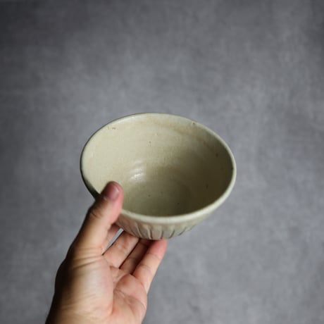 白鉢1 しのぎ やちむん 陶器 仁陶器工房:7023085