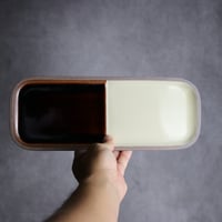 長角皿 長 ベントウ 飴 白 やちむん 陶器 一翠窯:7021004