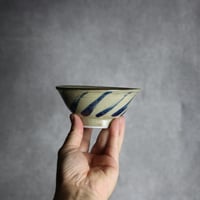 3.5寸マカイ1 呉須釉 線描 やちむん 陶器 北窯 宮城正享工房:7005013