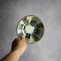 4.5寸鉢1 三彩 点打 やちむん 陶器 漂窯:7010028