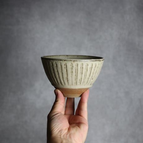 白鉢2 しのぎ やちむん 陶器 仁陶器工房:7023085