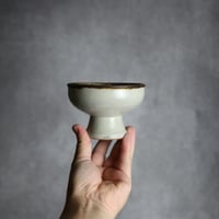 3.5寸 高杯鉢1 印花 やちむん 陶器 榮一工房:7013157※高台ヒビ