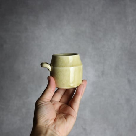 木匙付きシュガーポット1 アイボリー やちむん 陶器 cerca:7025033