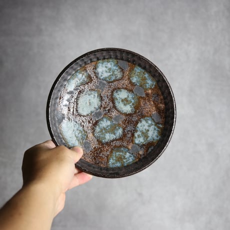 6寸皿1 黒シリーズ やちむん 陶器 sui:7022004