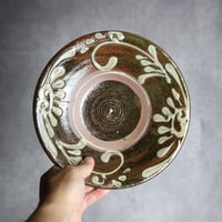 7寸皿1 イッチン 唐草 やちむん 陶器 北窯 宮城正享工房:7005007