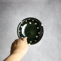 4寸鉢 呉須釉 蝋抜 点打  やちむん 陶器 真南風工房:7011012