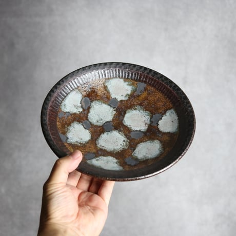 7寸皿2 黒シリーズ やちむん 陶器 sui:7022005