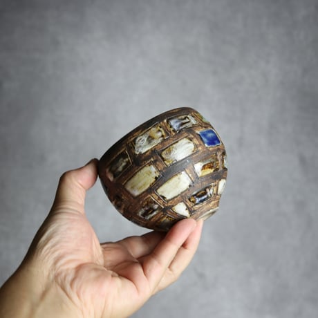 絵付けロックカップ1 やちむん 陶器 田村聡士 mano619:7018025