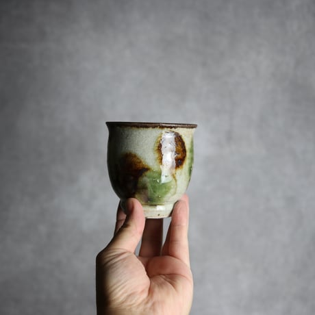 湯呑1 三彩 点打 やちむん 陶器 榮一工房:7013078