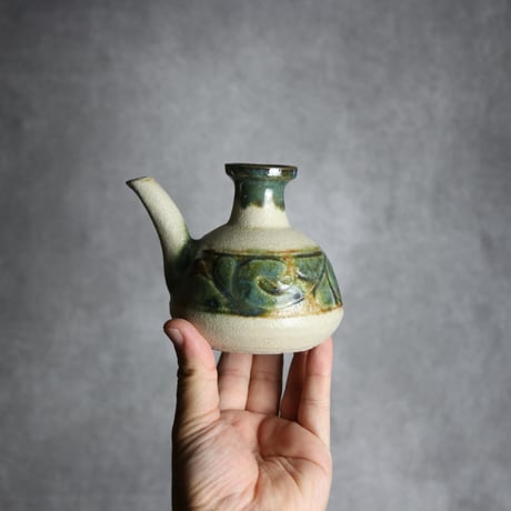 カラカラ1合1 三彩 線彫唐草 やちむん 陶器 榮一工房:7013091