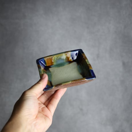 角皿1 三彩 やちむん 陶器 漂窯:7010019