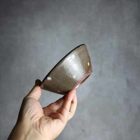 4寸鉢2 呉須 緑釉 菊花唐草 やちむん 陶器 漂窯:7010012