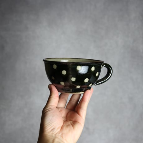スープカップ 呉須釉 蝋抜 点打 やちむん 陶器 真南風工房:7011026