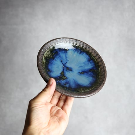 5寸皿1 孔雀 やちむん 陶器 sui:7022042