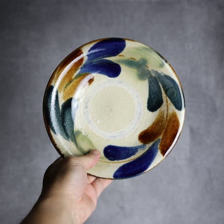 6寸皿1 三彩 双葉 やちむん 陶器 北窯 松田共司工房:7004008