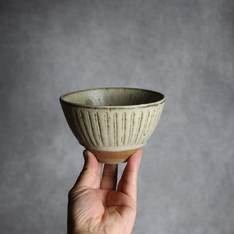 白鉢2 しのぎ やちむん 陶器 仁陶器工房:7023085
