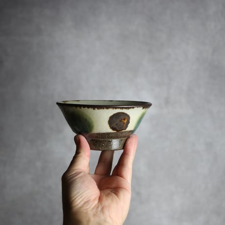 4寸マカイ1 三彩 点打 やちむん 陶器 漂窯:7010010