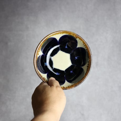 小鉢 青丸紋4 やちむん 陶器 エドメ陶房:7201001