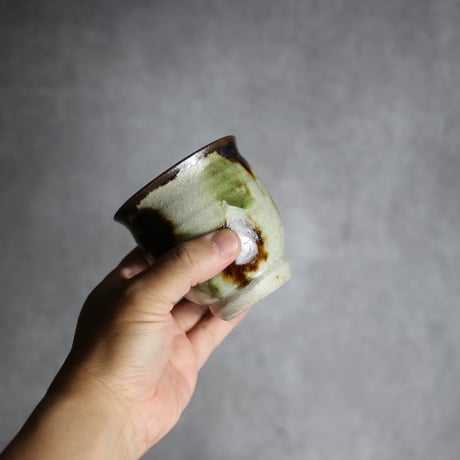 湯呑1 三彩 点打 やちむん 陶器 榮一工房:7013078