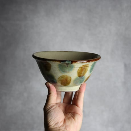 5寸マカイ1 三彩 点打 やちむん 陶器 北窯 松田共司工房:7004022