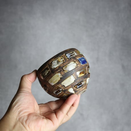 絵付けロックカップ1 やちむん 陶器 田村聡士 mano619:7018025