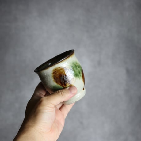湯呑1 三彩 点打 やちむん 陶器 榮一工房:7013078