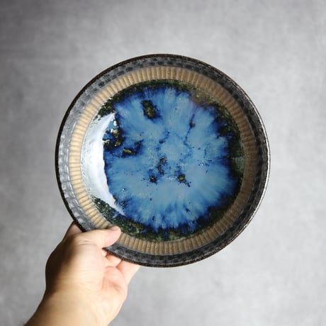7寸皿1 孔雀 やちむん 陶器 sui:7022044