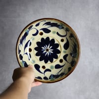 7寸鉢1 菊花紋 やちむん 陶器 エドメ陶房:7201026