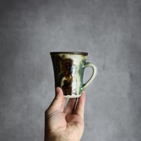 トールマグカップ1 飴釉 唐草 やちむん 陶器 榮一工房:7013098