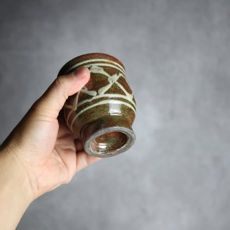 湯呑2 イッチン 格子 やちむん 陶器 北窯 宮城正享工房 ※重い:7005034