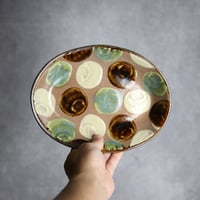 オーバル皿2 貝紋 やちむん 陶器 エドメ陶房:7201002
