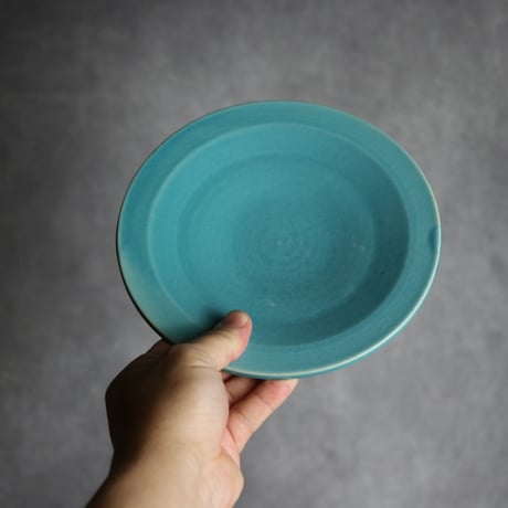 6寸皿1 トルコブルー やちむん 陶器 仁陶器工房:7023071