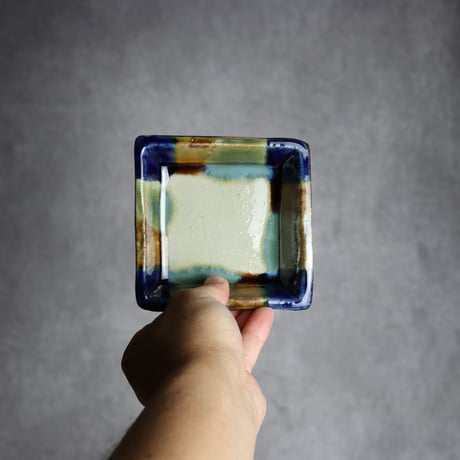 角皿2 三彩 やちむん 陶器 漂窯:7010019