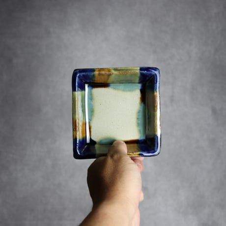 角皿2 三彩 やちむん 陶器 漂窯:7010019