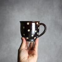 マグカップ 飴釉 蝋抜 点打 やちむん 陶器 真南風工房:7011022