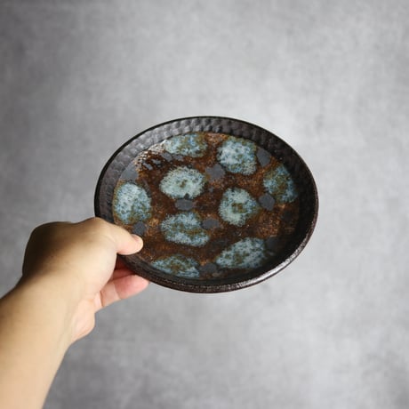 6寸皿1 黒シリーズ やちむん 陶器 sui:7022004