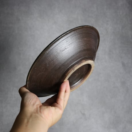 7寸皿2 呉須釉 唐草 やちむん 陶器 榮一工房:7013019