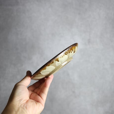 5寸皿1 青三彩紋 やちむん 陶器 エドメ陶房:7201013
