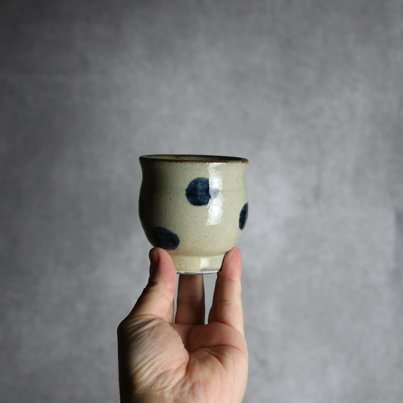 湯呑1 呉須釉 点打 やちむん 陶器 北窯 宮城正享工房:7005034 | MADE