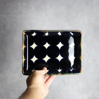角皿1 青ドット紋 やちむん 陶器 エドメ陶房:7201007
